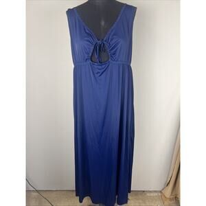 Miss Elaine 1x Large Navy Night Gown Lingerie Long Sexy